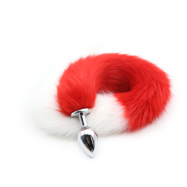 Faux Fur Rabbit Tail With Metal Anal Plug