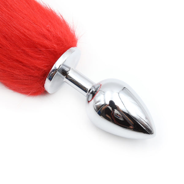 Faux Fur Rabbit Tail With Metal Anal Plug