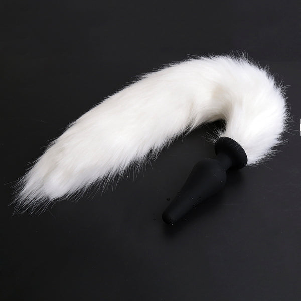 Faux Fur Rabbit Tail with Metal Anal Plug