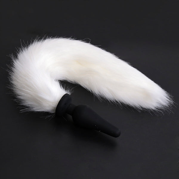 Faux Fur Rabbit Tail with Metal Anal Plug