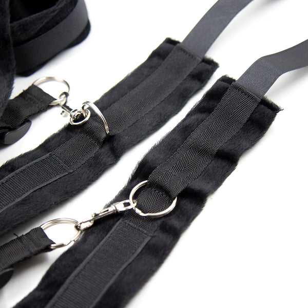 Short Velvet Bed Bondage Restraints