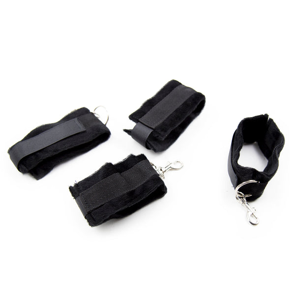 Short Velvet Bed Bondage Restraints