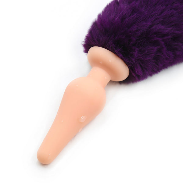Faux Fur Fox Tail With Silicone Anal Plug