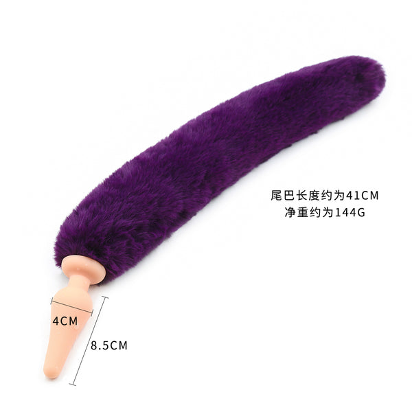 Faux Fur Fox Tail With Silicone Anal Plug