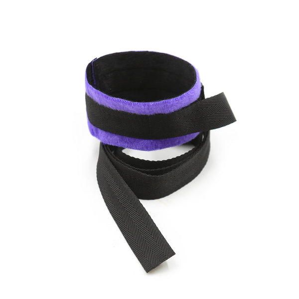 SM Polyester Blindfold Handcuff And Ankle Cuff