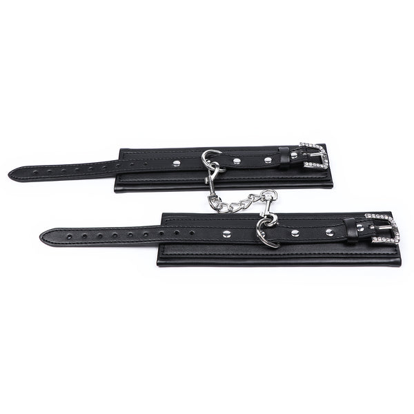 PU Handcuffs Wrist Restraints With Chain