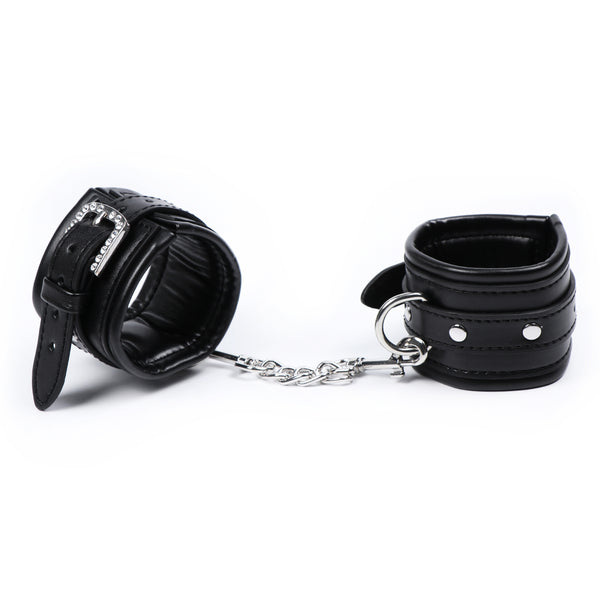 PU Handcuffs Wrist Restraints With Chain