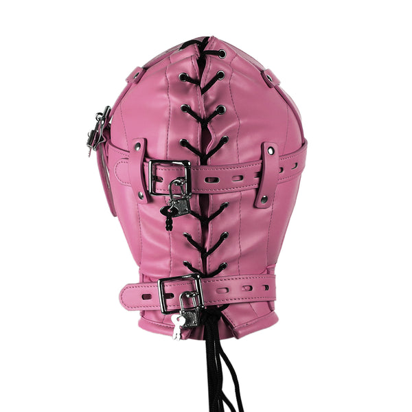 Dark Red Fully Enclosed Hood SM Toys Sex Adult Confinement
