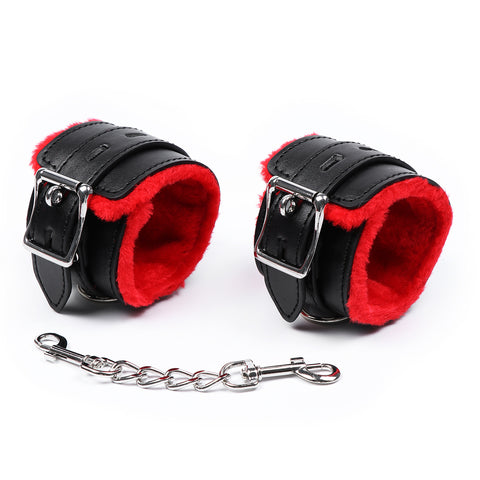 PU Handcuffs Wrist With Metal Accessories