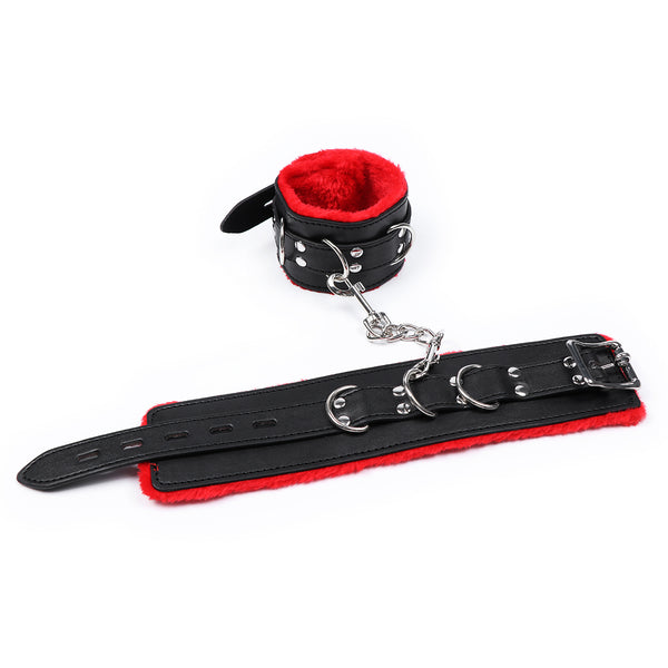 PU Ankle Cuffs With Metal Accessories