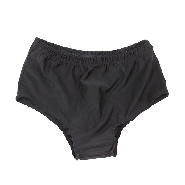 Slip avec gode en polyester TPR BDSM noir