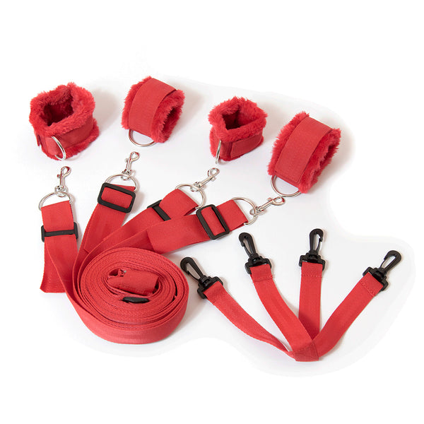 Long Velvet With Hog Tie Bed Bondage Restraints