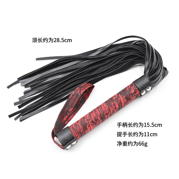 Fouet en PU de 44 cm pour jeux BDSM en couple
