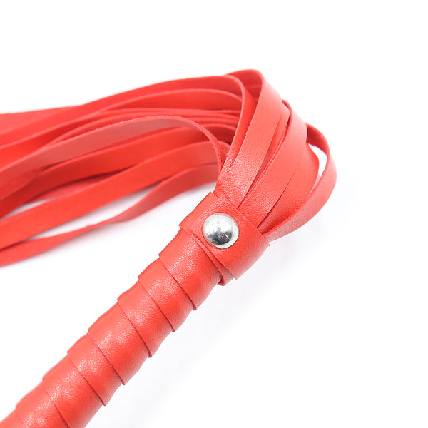 Fouet en cuir PU de 36 cm pour jeux sexuels pour adultes