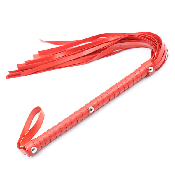 Fouet en cuir PU de 36 cm pour jeux sexuels pour adultes