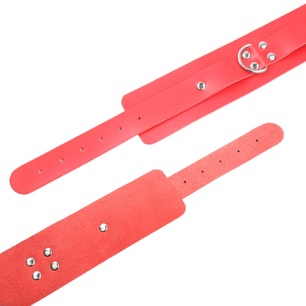 Menottes de cheville en cuir BDSM