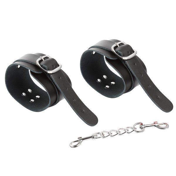 Menottes de cheville en cuir BDSM