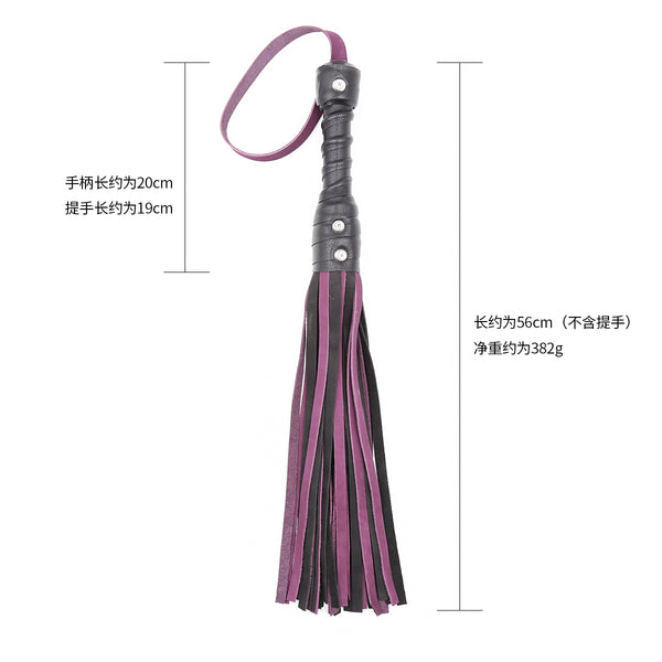 Fouet en cuir PU pour jeux de couple