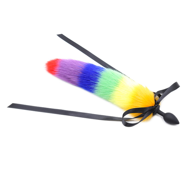 Faux Fur Fox Tail With Silicone Anal Plug