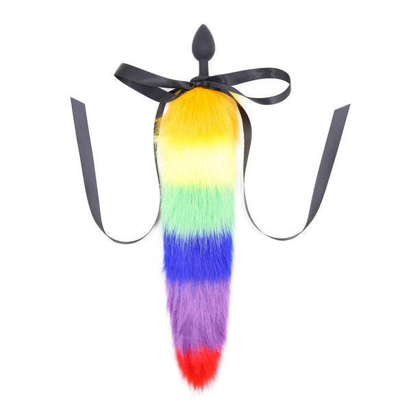 Faux Fur Fox Tail With Silicone Anal Plug