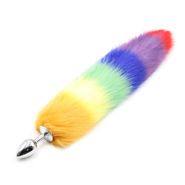 Faux Fur Fox Tail With Metal Anal Plug