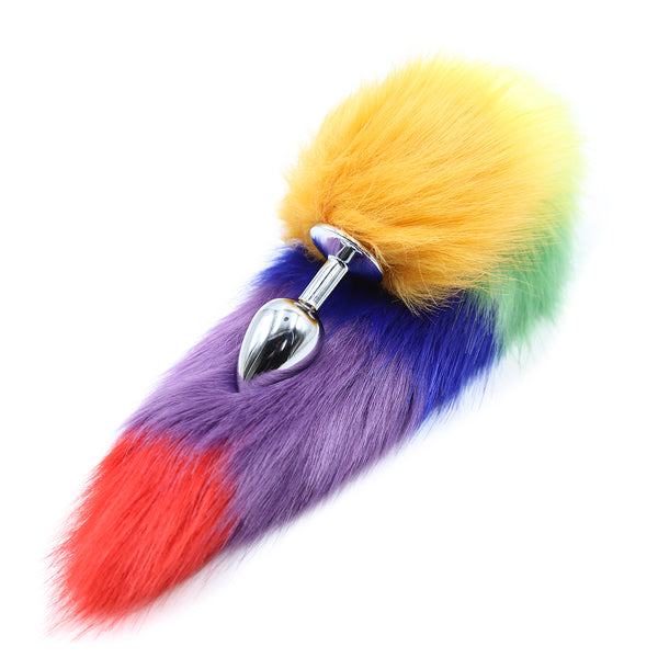 Faux Fur Fox Tail With Metal Anal Plug