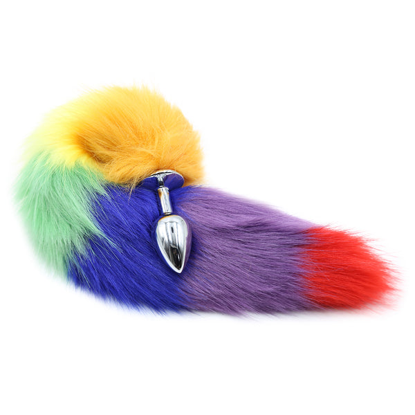 Faux Fur Fox Tail With Metal Anal Plug