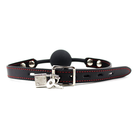 Silicone PU Metal Accessories Ball Gag Couple Play