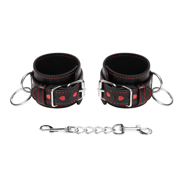 Menottes en PU avec accessoires de chaîne
