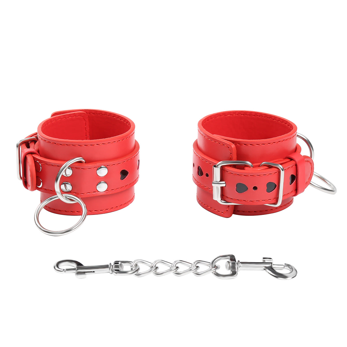Menottes en PU avec accessoires de chaîne