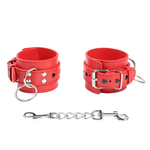 Menottes en PU avec accessoires de chaîne