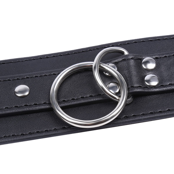 Menottes de cheville en PU avec pierre