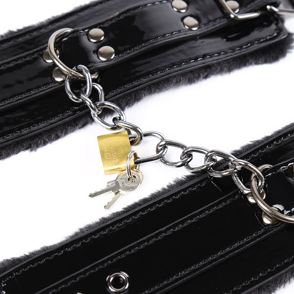 SM PU Ankle Cuffs With Lock