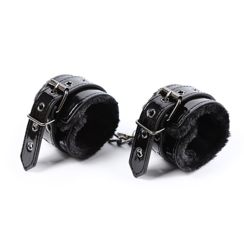 SM PU Handcuffs Wrist Restraints With Lock