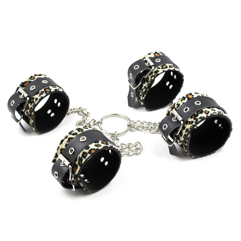 Wrist to Ankle Cuffs Combination with Chain