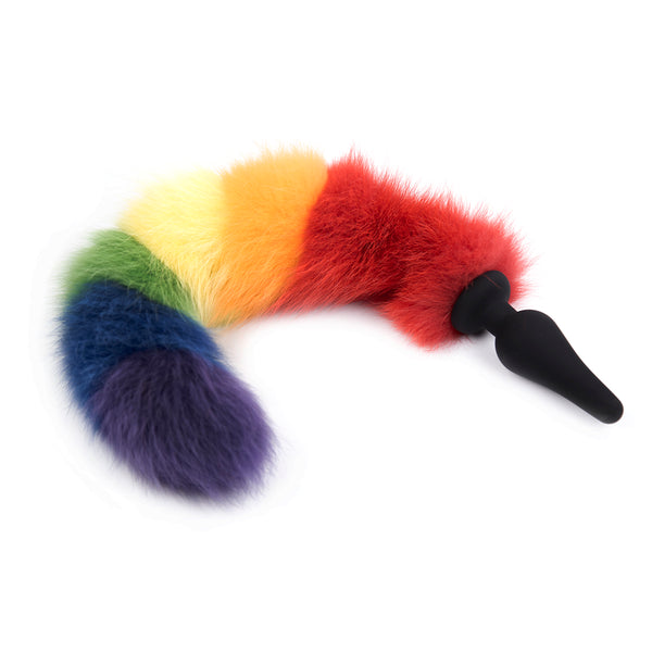 Real Fur Fox Tail with Silicone Anal Plug