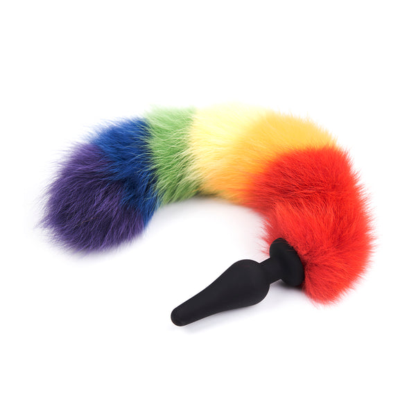 Real Fur Fox Tail with Silicone Anal Plug