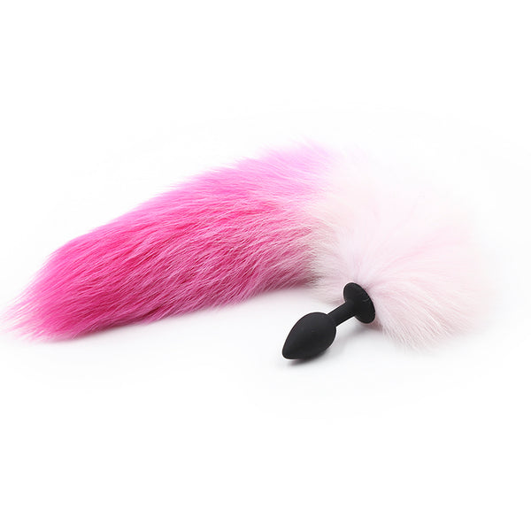 Faux Fur Fox Tail With Silicone Anal Plug
