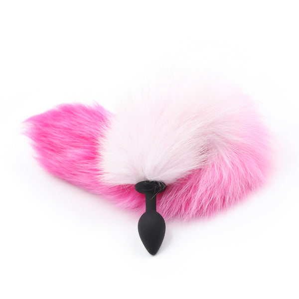 Faux Fur Fox Tail With Silicone Anal Plug