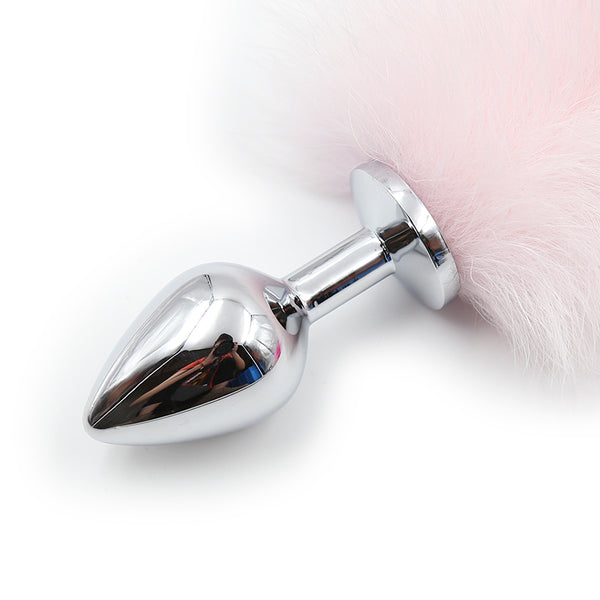 Faux Fur Fox Tail with Metal Anal Plug M