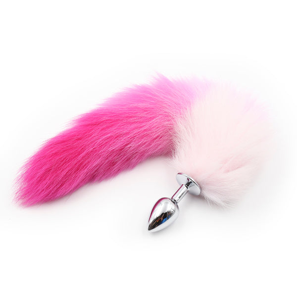 Faux Fur Fox Tail with Metal Anal Plug S
