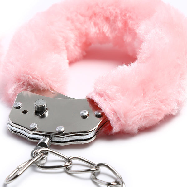 Menottes de cheville recouvertes de fourrure BDSM