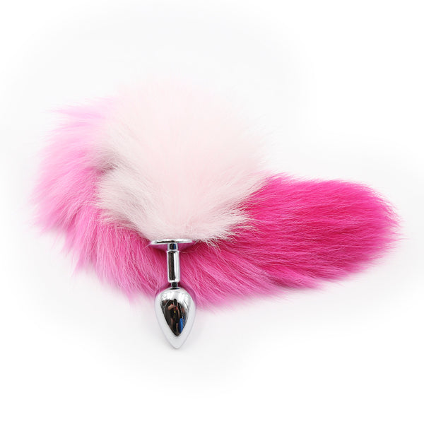 Faux Fur Fox Tail with Metal Anal Plug S