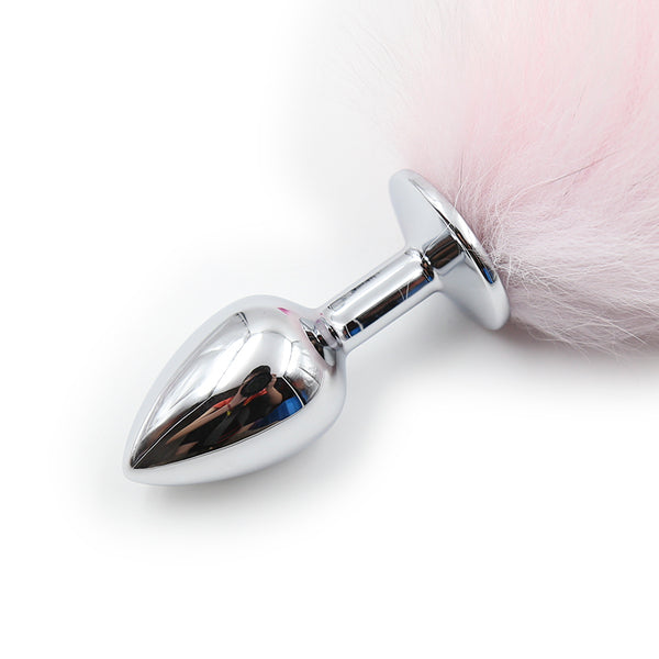Faux Fur Fox Tail with Metal Anal Plug S