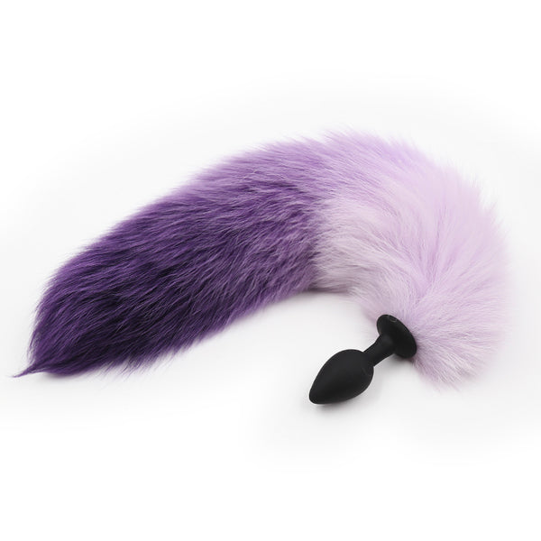 Faux Fur Fox Tail With Silicone Anal Plug