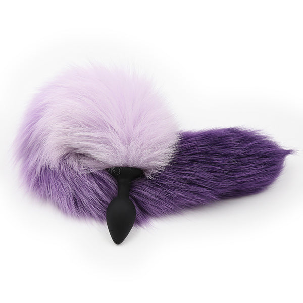 Faux Fur Fox Tail With Silicone Anal Plug