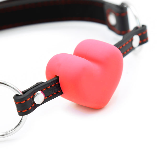 Mouth Ball Gag Sex Play  with Pu Silicone Metal Accessories Adult