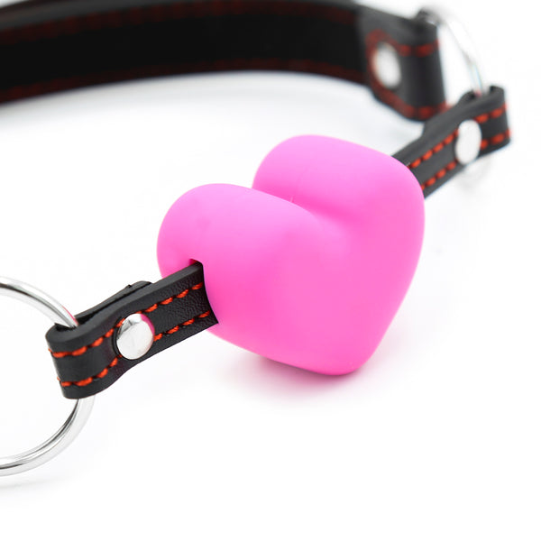 Mouth Ball Gag with Pu Silicone Metal Accessories Adult  62cm Sex Play
