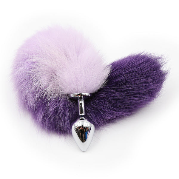 Faux Fur Fox Tail with Metal Anal Plug M