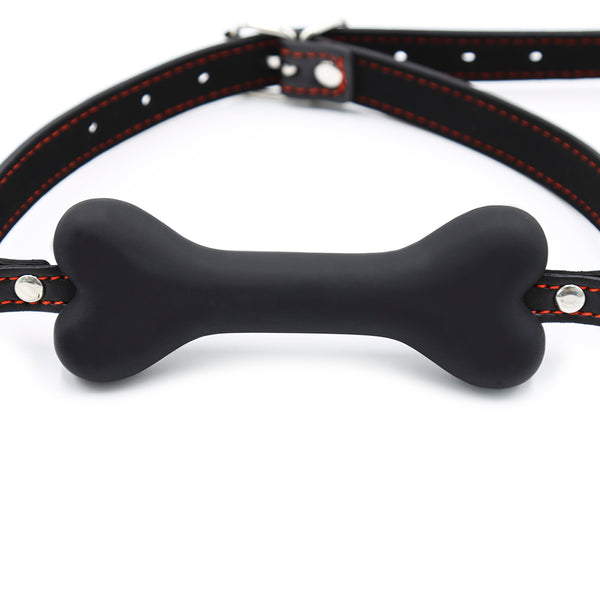 Bone Gag with Nipple Clamps  Pu Silicone Metal Accessories Adult Sex Play